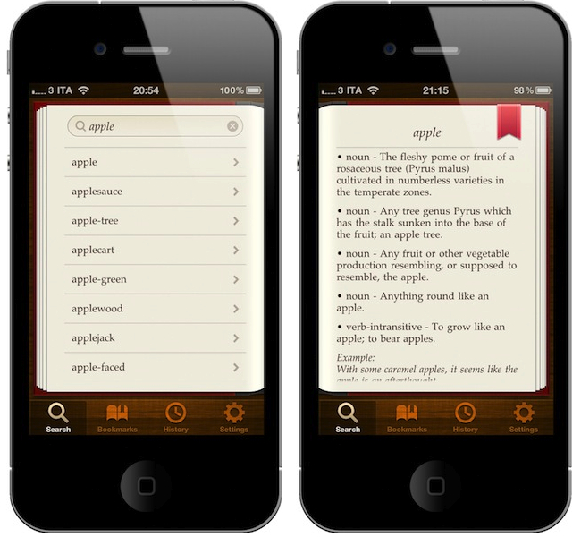 Iphone dictionary app
